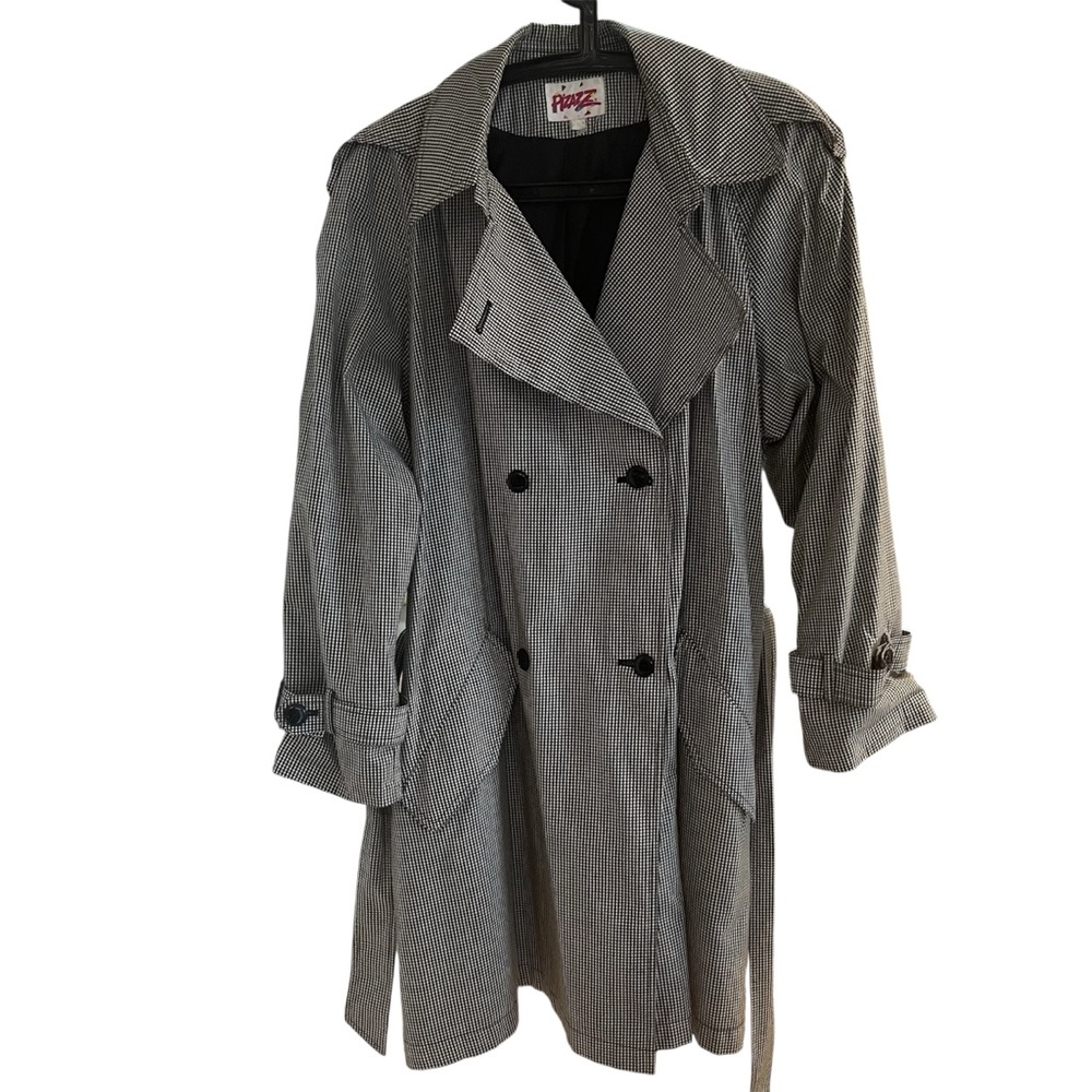 Vintage Gingham Thin Trench Coat